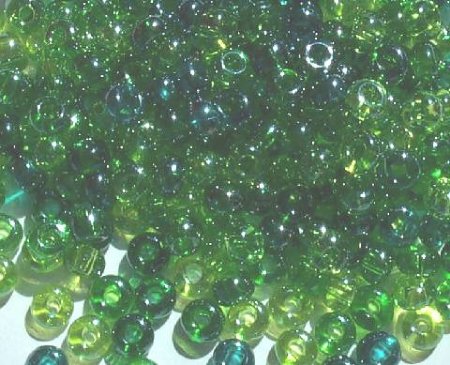 20 Gram Vial of 2/0 Mixed Green Lustre