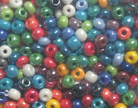 20 Gram Vial of 2/0 Opaque Lustre Mix Seed Beads