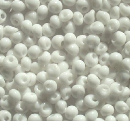 25g 5/0 Opaque White Fringe Drops