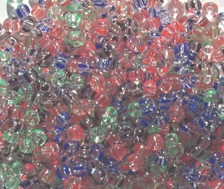 50g 6/0 Crystal Stripe Multi Mix