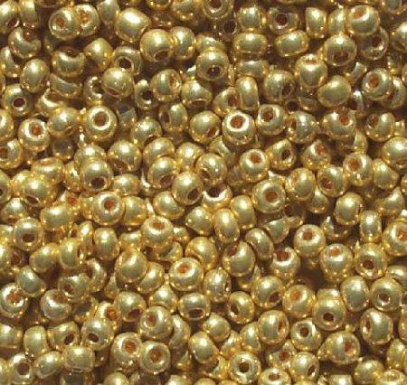50g 6/0 Metallic Gold Seed Beads