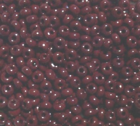 50g 6/0 Opaque Dark Brick Brown Seed Beads