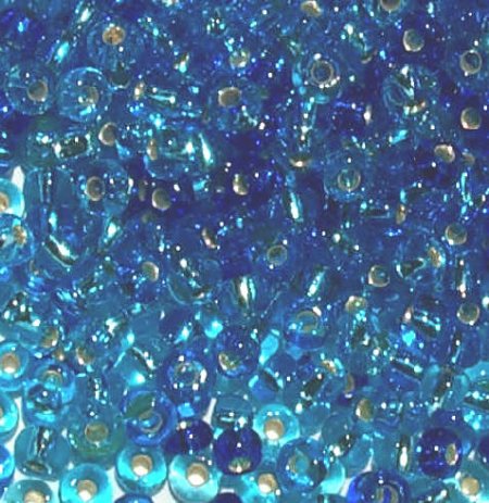 50g 6/0 Silver Lined Aqua Multi Mix