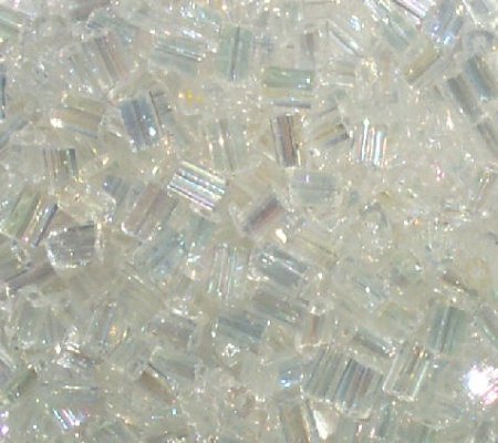 50g 5x4x2mm Crystal Lustre Tile Beads
