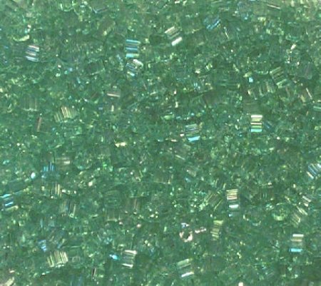 50g 2.6x2.6mm Transparent Green Tiny Cubes