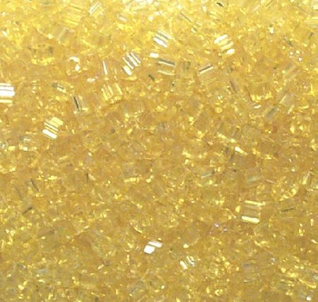 50g 2.6x2.6mm Transparent Yellow Tiny Cubes