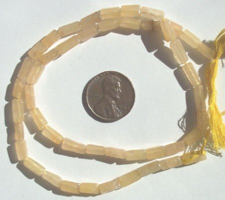 16 inch strand of 7x4mm Citrine Bricks