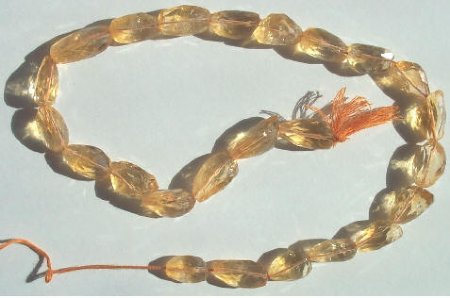 1 18x11mm Faceted Citrine Nugget