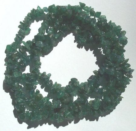 36 inch strand of Green Aventurine Chips
