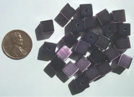 25 8mm Amethyst Fiber Optic Cubes