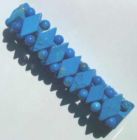 Howlite Turquoise Diamond Bracelet