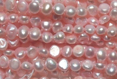 FWP 16inch Strand of 6mm Baby Pink Pearls