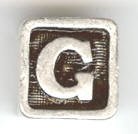 1 9mm Silver Slider - Letter G