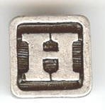 1, 9mm Silver Slider - Letter H