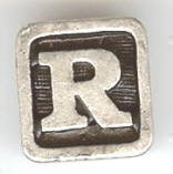 1 9mm Silver Slider - Letter R