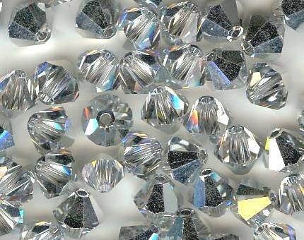 25 6mm Comet Argent Bicone Swarovski