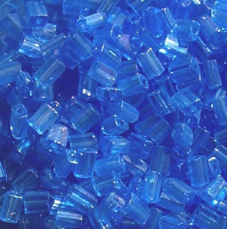 50g 5x4x2mm Transparent Light Sapphire AB Tile Beads