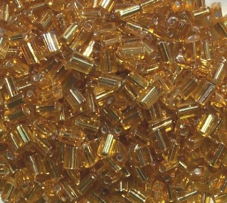 50g 5x4x2mm Topaz Silver Lined Tile Beads