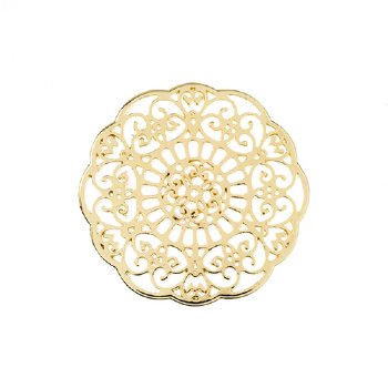 1, 31mm Beadwork Gold Plated Mandala Pendant / Link