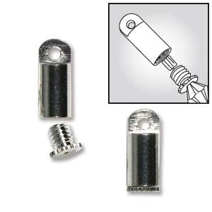 Pack of 6 Silver Plated Bead Bandit Crimp Finding