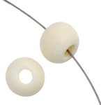 100 6mm Round Ivory Worked on Bone Beads