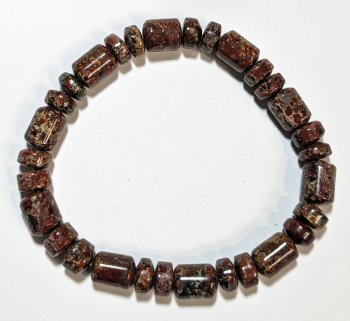 Breciated Jasper Barrel Bracelet
