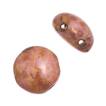 22, 8mm Opaque Pink Lazura Lustre Glass Candy Beads