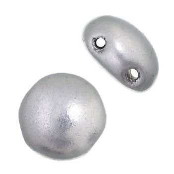 22, 8mm Silver Bronze Glass Candy Beads
