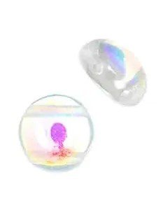 22, 8mm Transparent Crystal AB Glass Candy Beads