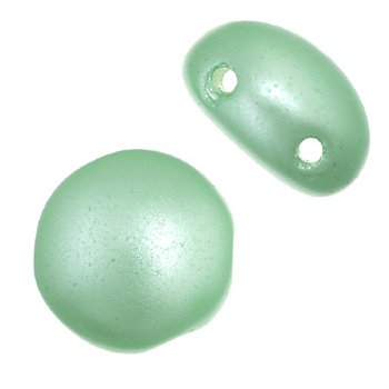 22, 8mm Pastel Mint Pearl Glass Candy Beads