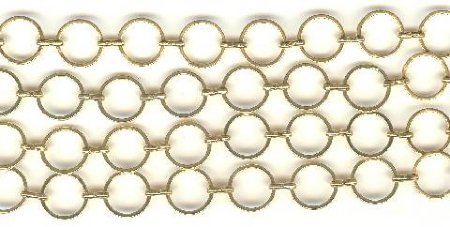 1 Foot 12mm Bright Gold Plate Round Chain with Figure-8 Link