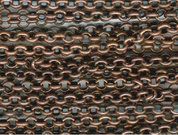 1 foot of 4x1mm Antique Copper Rolo Chain
