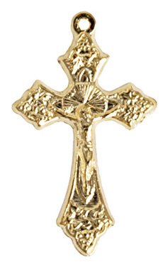 1 31x18mm Bright Gold Crucifix