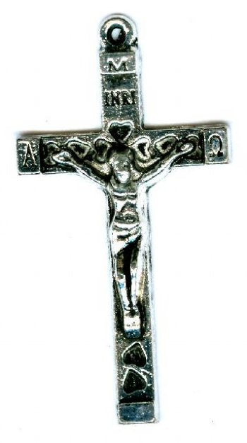 1 44x24mm Antique Silver Crucifix Pendant