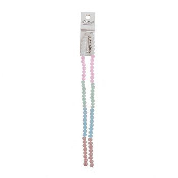 78, 4x6mm Faceted Pastel Mix Crystal Lane Donut Rondelle Beads