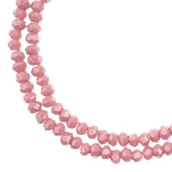 246, 1.5x2.5mm Faceted Opaque Dark Purple Crystal Lane Donut Rondelle Beads