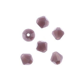 64, 6mm Faceted Opaque Dark Purple Crystal Lane Bicone Beads