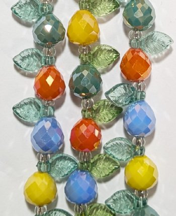 7 Inch Strand Crystal Lane 8mm Summer Pear and Leaf Sets
