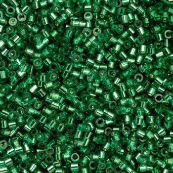 CY-1042 25 Grams of 11/0 Silverlined Emerald Cylin Seed Beads