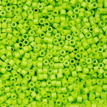 CY-1103 25 Grams of 11/0 Opaque Green Neon Cylin Seed Beads
