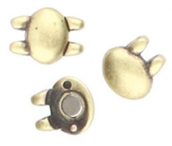 1, 13.2x10mm Kypri II Antique Brass Magnetic Clasp for Superduo Beads