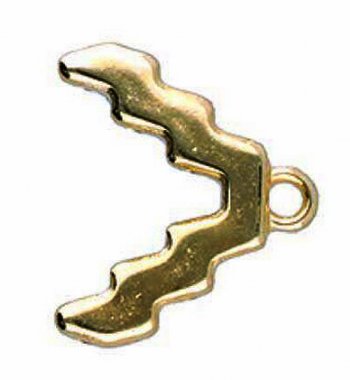 2, 15.7x9.4mm Menites Antique Brass Ending for Superduo Beads