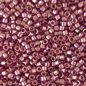 DB-0108 5.2 Grams of 11/0 Gold Lustre Amethyst Miyuki Delica Beads