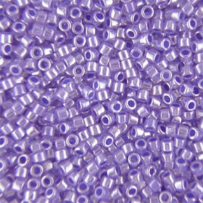 DB-0243 5.2 Grams of 11/0 Lined Medium Blue Pearl Lustre Miyuki Delica Beads
