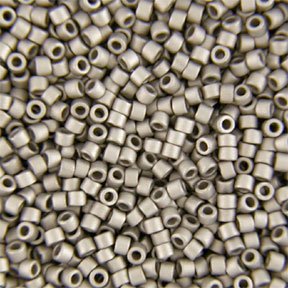 DB-0321 5.2 Grams of 11/0 Matte Metallic Silver Delica Beads