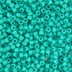 DB-0658 5.2 Grams of 11/0 Dyed Opaque Turquoise Green Miyuki Delica Beads