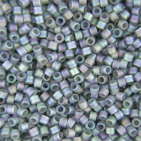 DB-0863 5.2 Grams of 11/0 Matte Transparent Rainbow Shark Grey