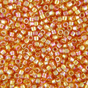 DB-1241 5.2 Grams of 11/0 Transparent Marigold AB Miyuki Delica Beads