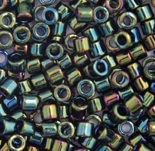 DB-0003 5.2 Grams of 11/0 Metallic Iris Green Delica Beads