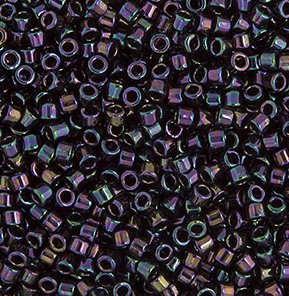 DB-0004 5.2 Grams of 11/0 Opaque Rainbow Iris Purple Delica Beads